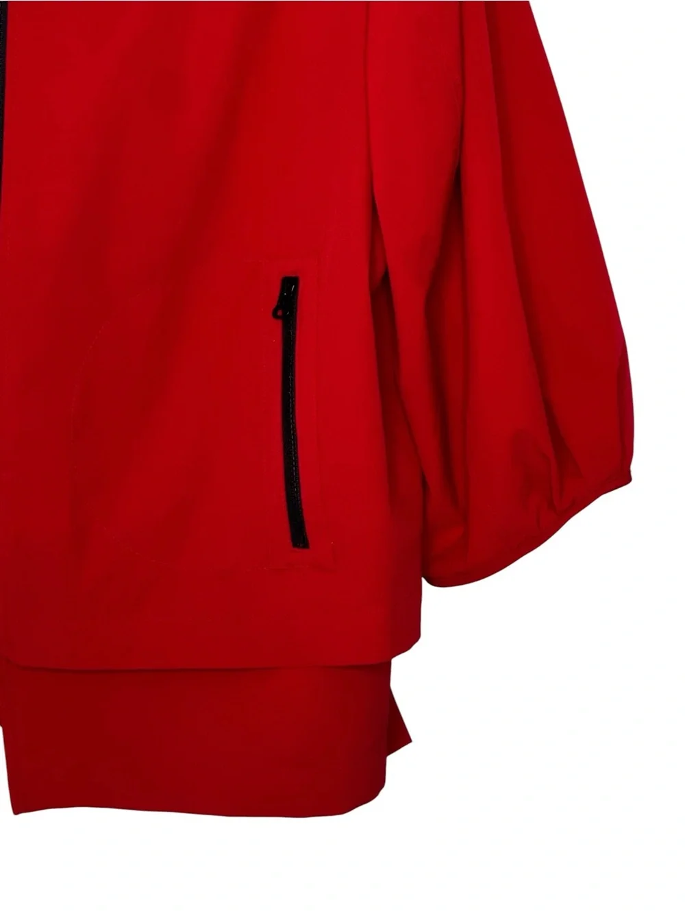 Chico’s Size 2 (Large) Red Neema Travel Athletic Zip Front Jacket w Pockets